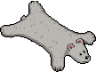 Faux-Fur Bear Rug [Silver Gray]
