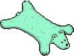 Faux-Fur Bear Rug [Mint Cream]