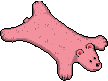 Faux-Fur Bear Rug [Soft Coral]