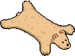Faux-Fur Bear Rug [Peach Beige]