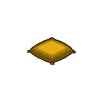 Gold Feather Pillow