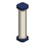 Midnight Blue Marble Pillar